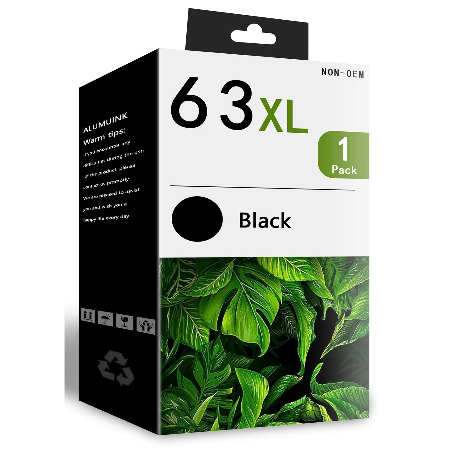 63XL Ink Cartridge (Black) 1 Pack Replacement for HP Deskjet 2132 3630 ENVY 4512 4520 OfficeJet 5255 5258 3830 Printer