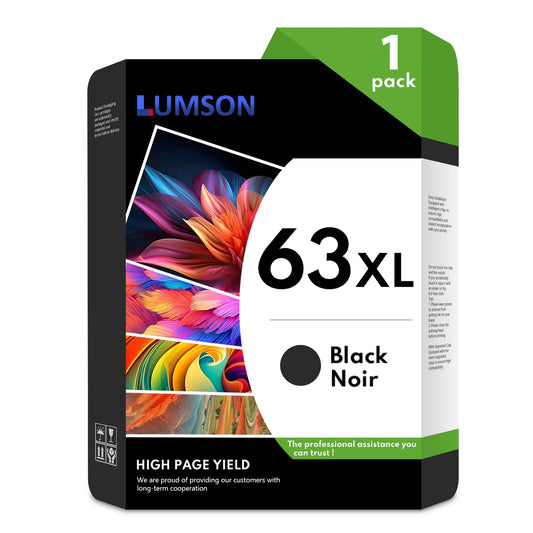 63XL Black 63 Ink Cartridge Replacement for HP 63XL Ink Cartridge Envy 4520 Officejet 5260 Printer